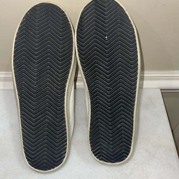 Golden Goose Hi Star Sneakers w/ Leopard Print Calf Hair Star and Glitter Heel - Picture 6 of 8